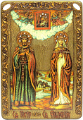 Подарочная икона "Святые благоверные князь Петр и княгиня Феврония, Муромские чудотворцы"