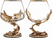 Подарочный набор из 2-х бокалов для коньяка "Сом" и "Осетр"