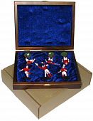 Набор миниатюр "Футбол" в деревянном ларце (красно-белая форма)