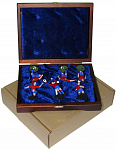 Набор миниатюр "Футбол" в деревянном ларце (красно-синяя форма)